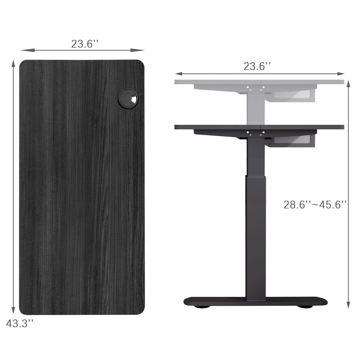 Homall Electric Standing Desk with Drawer, 43.3 Inch