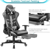 Homall Gaming Chair With Footrest, Ergonomic High-Back Leather Racing Computer Chair