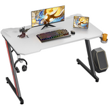 Homall 44in Gaming Desk Z Shaped PC Gaming Table Home Office Workstation