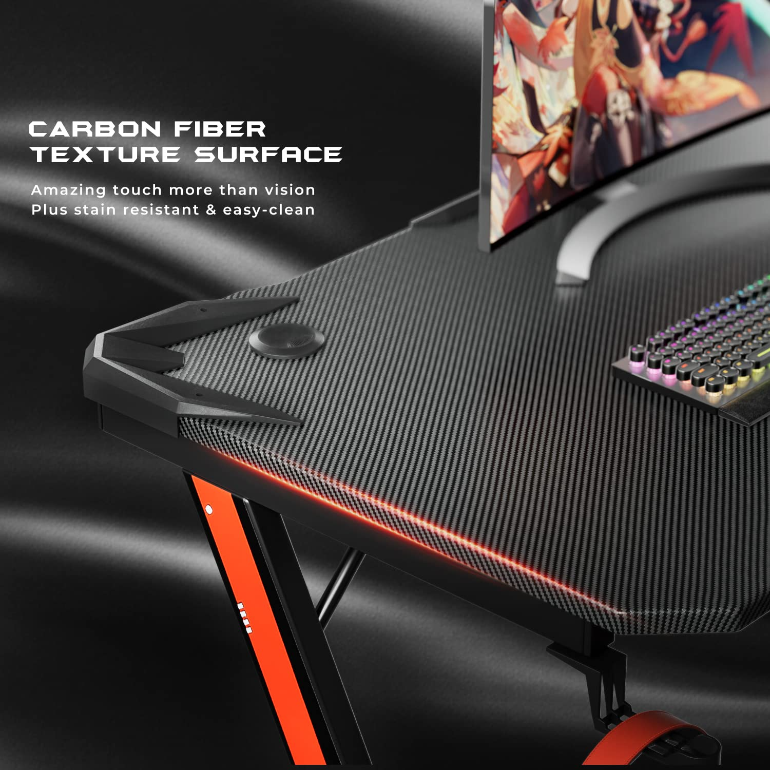 Homall 44in Gaming Desk Z Shaped PC Gaming Table Home Office Workstation