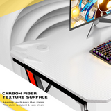 Homall 44in Gaming Desk Z Shaped PC Gaming Table Home Office Workstation