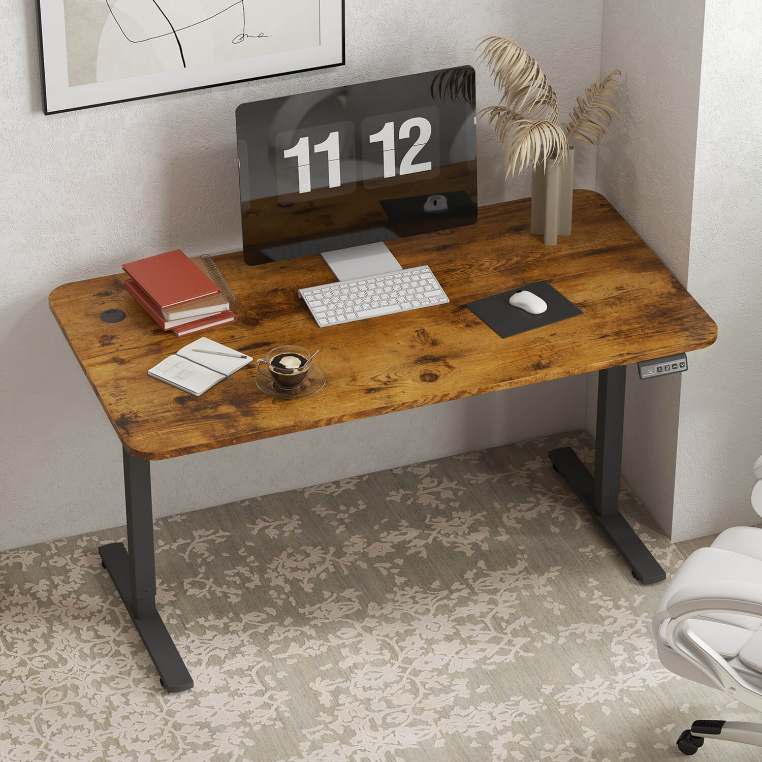 Homall 55 Inches Electric Standing Desk with Splice Board