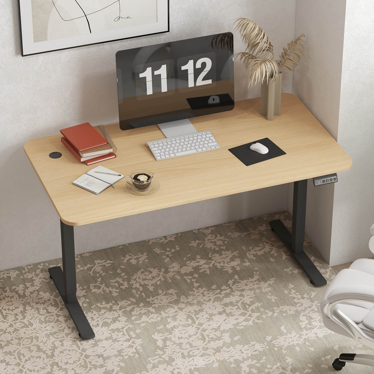 Homall 55 Inches Electric Standing Desk with Splice Board