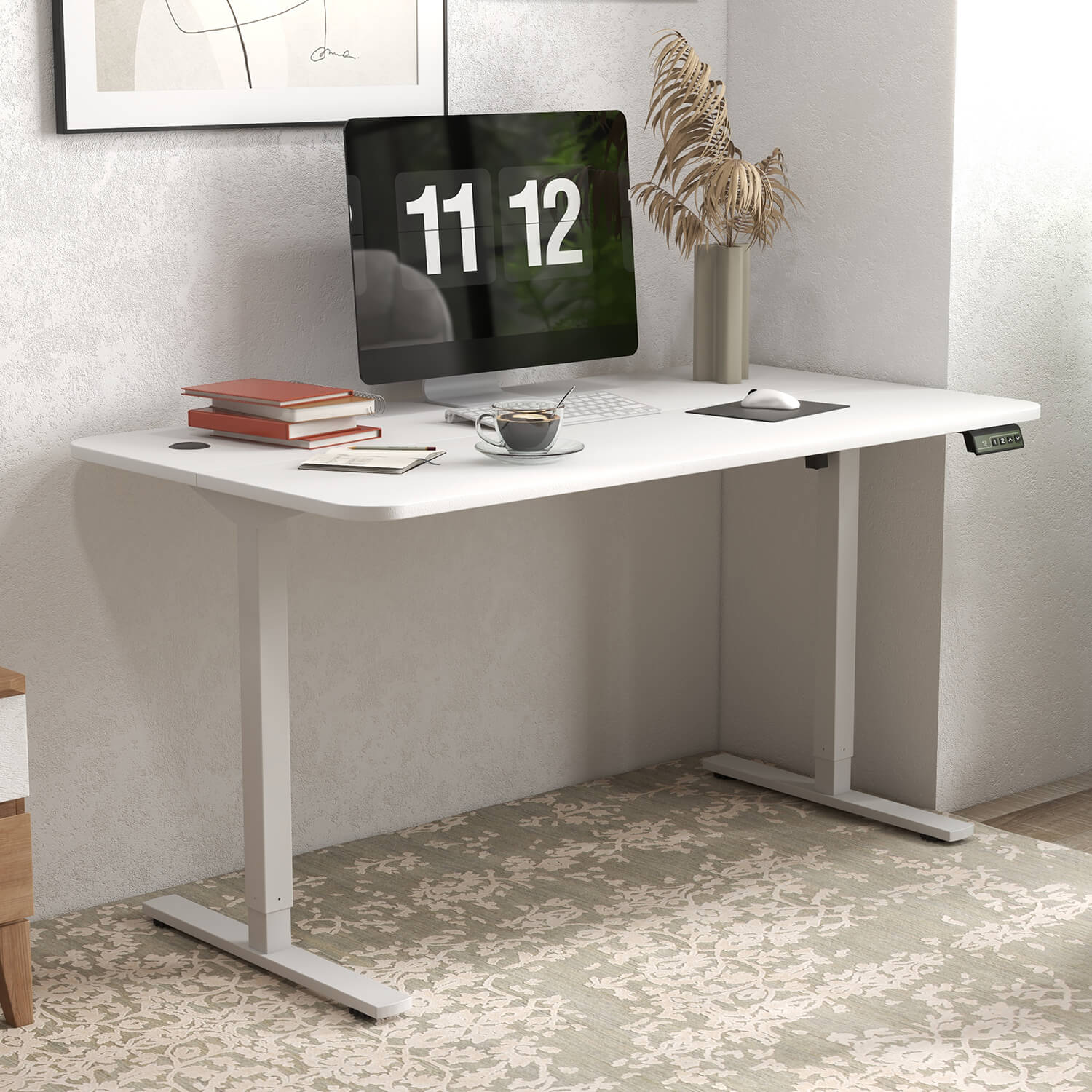 Homall 55 Inches Electric Standing Desk with Splice Board