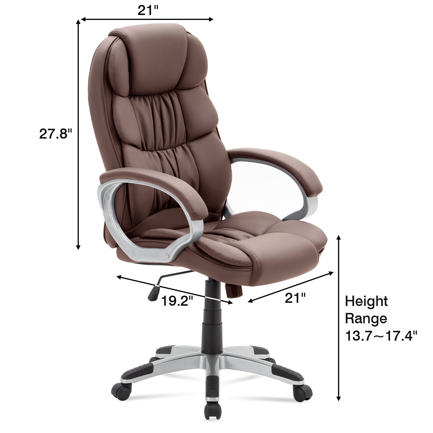 Homall High Back Executive Leather Office Chair, Adjustable Swivel Computer Chair