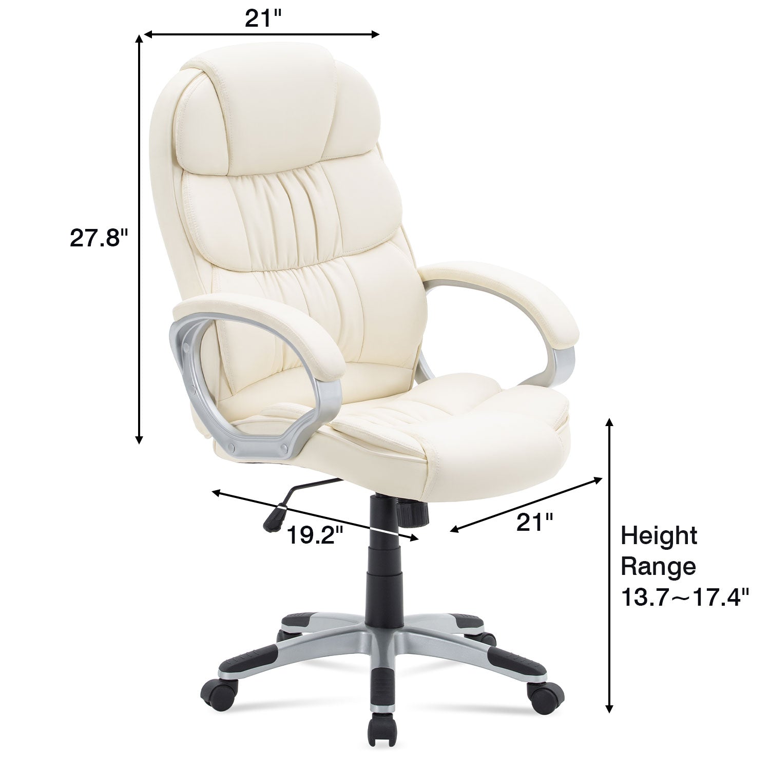 Homall High Back Executive Leather Office Chair, Adjustable Swivel Computer Chair