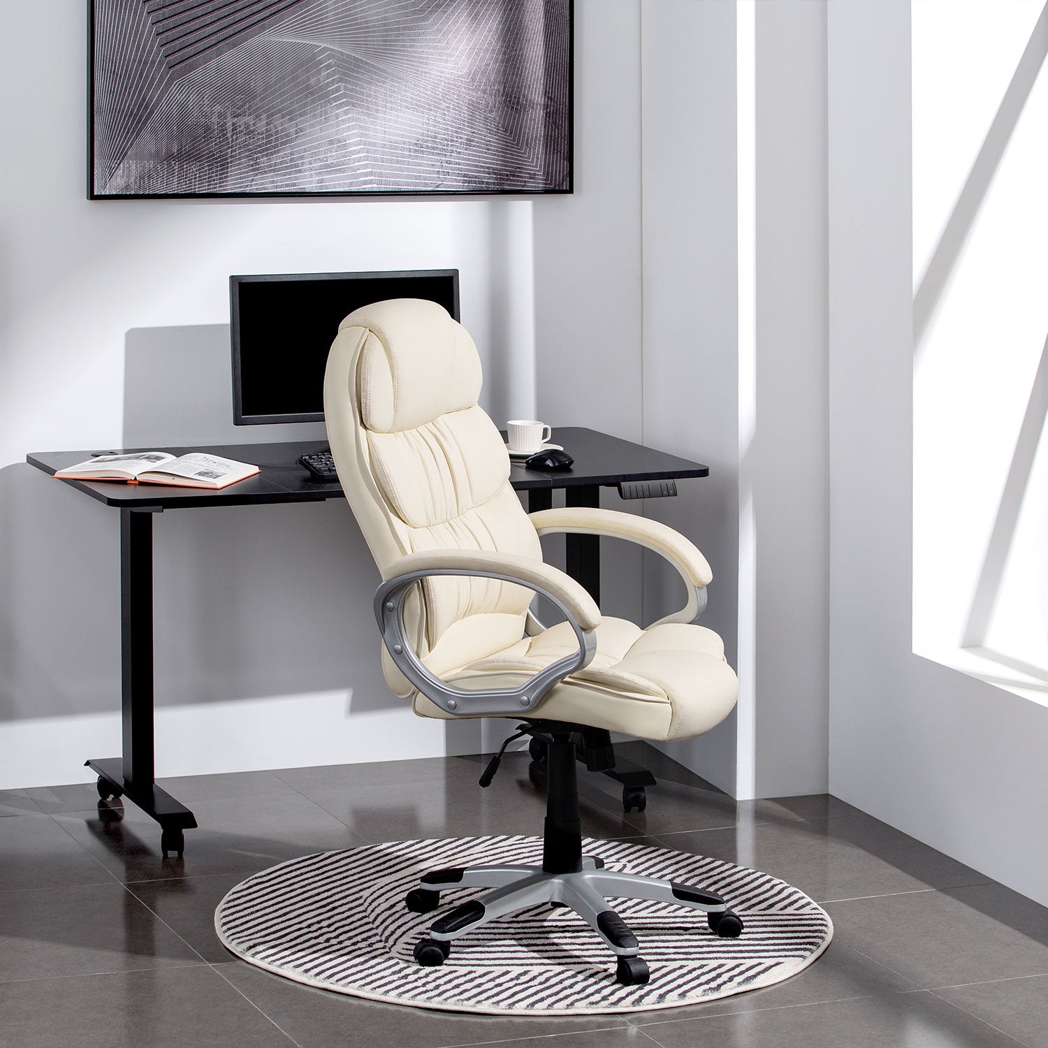 Homall High Back Executive Leather Office Chair, Adjustable Swivel Computer Chair