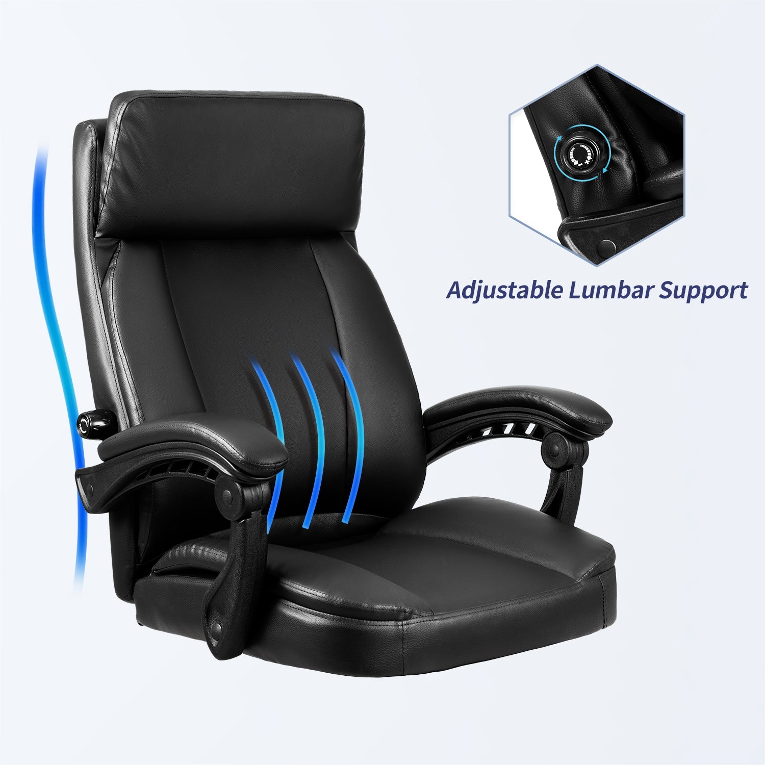 Homall High Back Office Chair, Executive Leather Desk Chair with Footrest