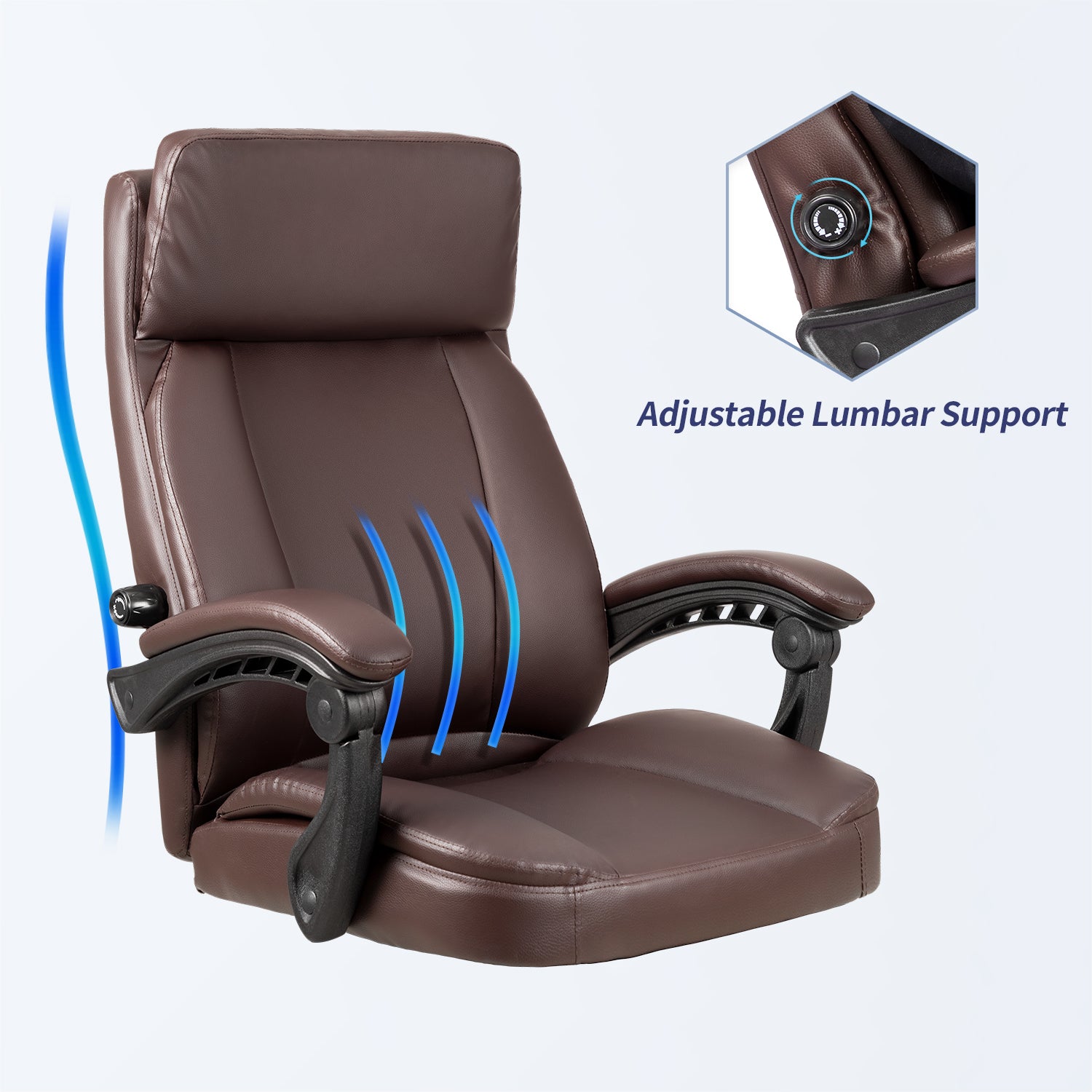 Homall High Back Office Chair, Executive Leather Desk Chair with Footrest