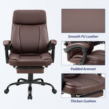 Homall High Back Office Chair, Executive Leather Desk Chair with Footrest