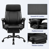 Homall High Back Office Chair, Executive Leather Desk Chair with Footrest