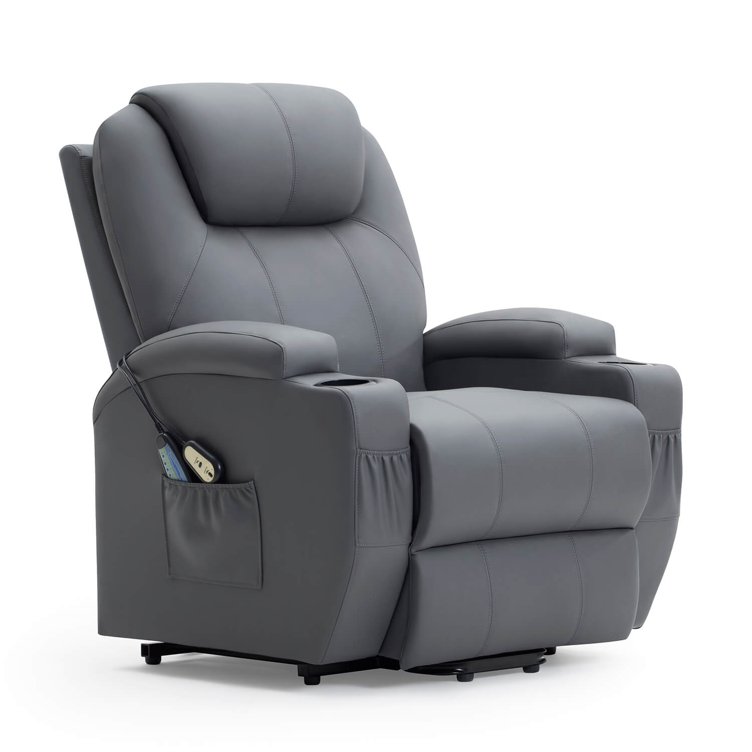 Homall Power Lift Recliner for Elderly with Heat and Massage Functions, PU Leather/Fabric Version