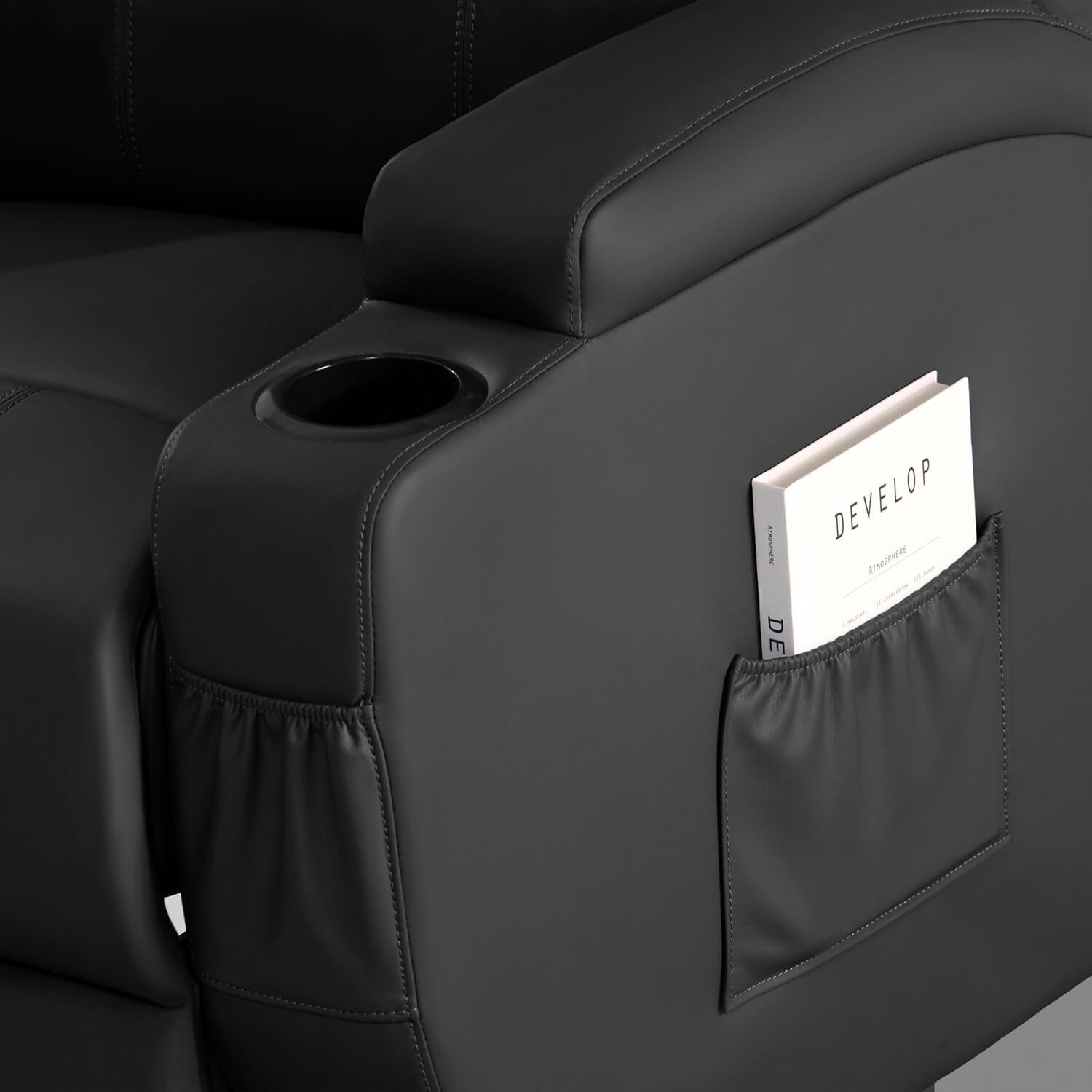 Homall Power Lift Recliner for Elderly with Heat and Massage Functions, PU Leather/Fabric Version