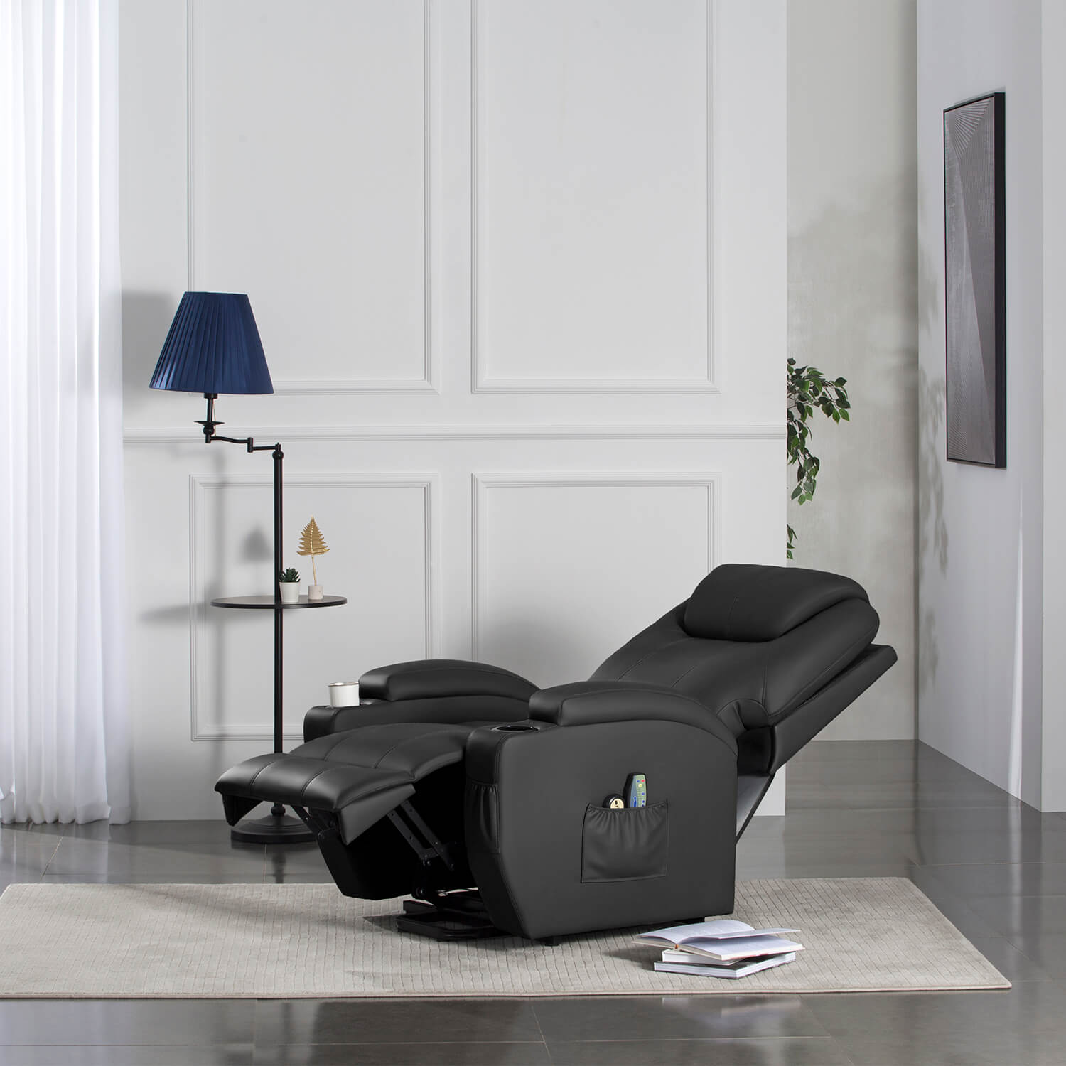 Homall Power Lift Recliner for Elderly with Heat and Massage Functions, PU Leather/Fabric Version