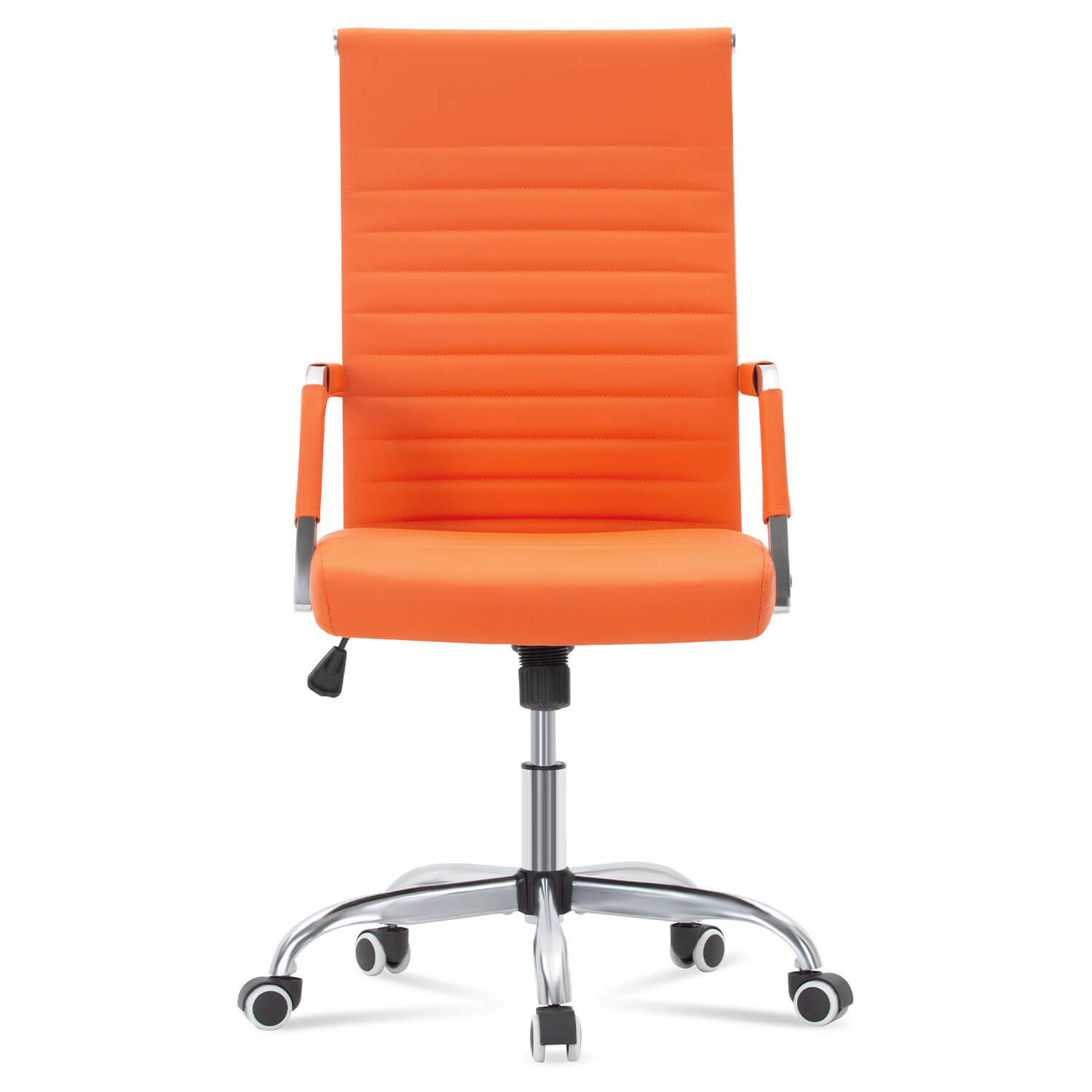 Homall Ribbed Office Chair Mid-Back PU Leather Desk Chair Adjustable Swivel Chair