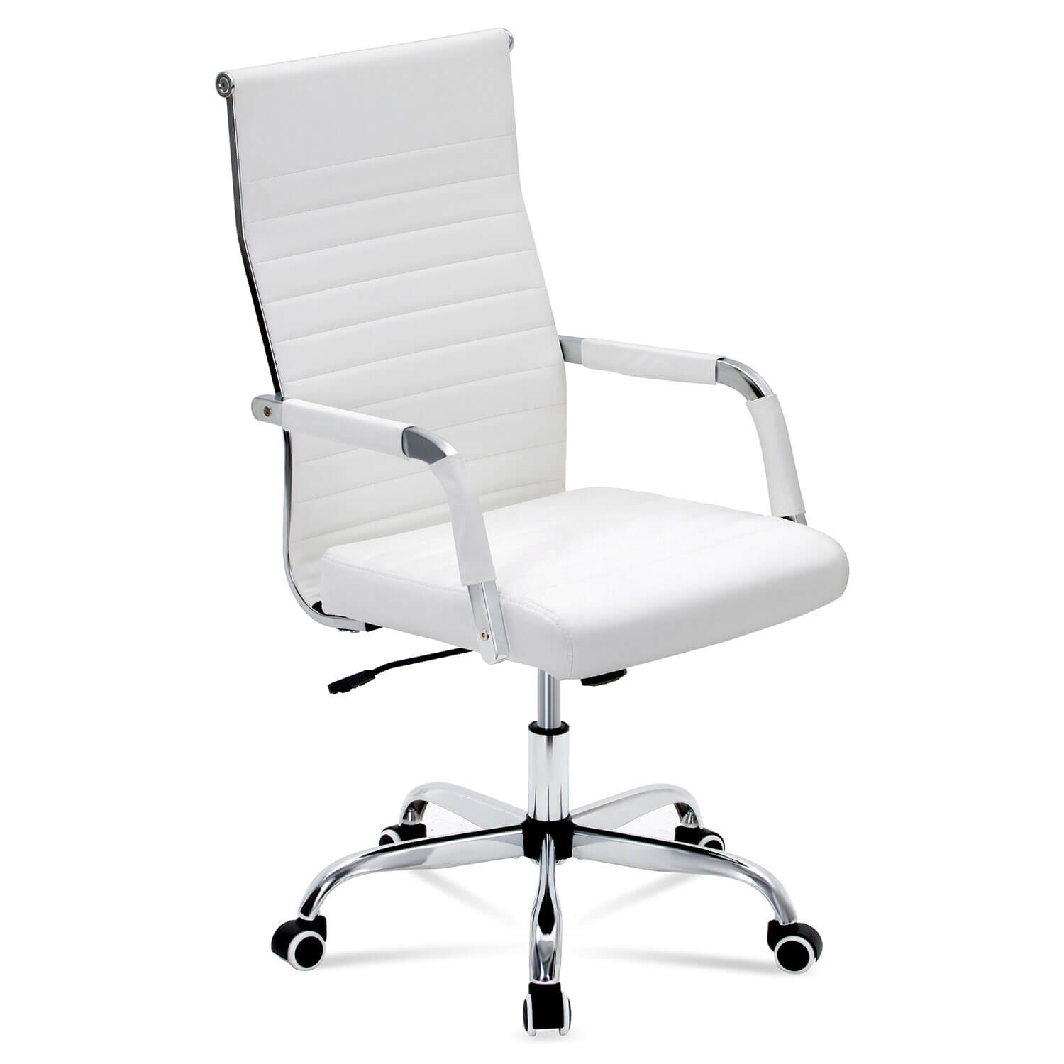 MAYKOOSH White High Back Executive Premium Faux Leather Office