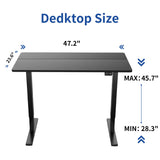 Homall 47/55 inches Standing Desk with Splice Board, Home Office Workstation Stand up Desk
