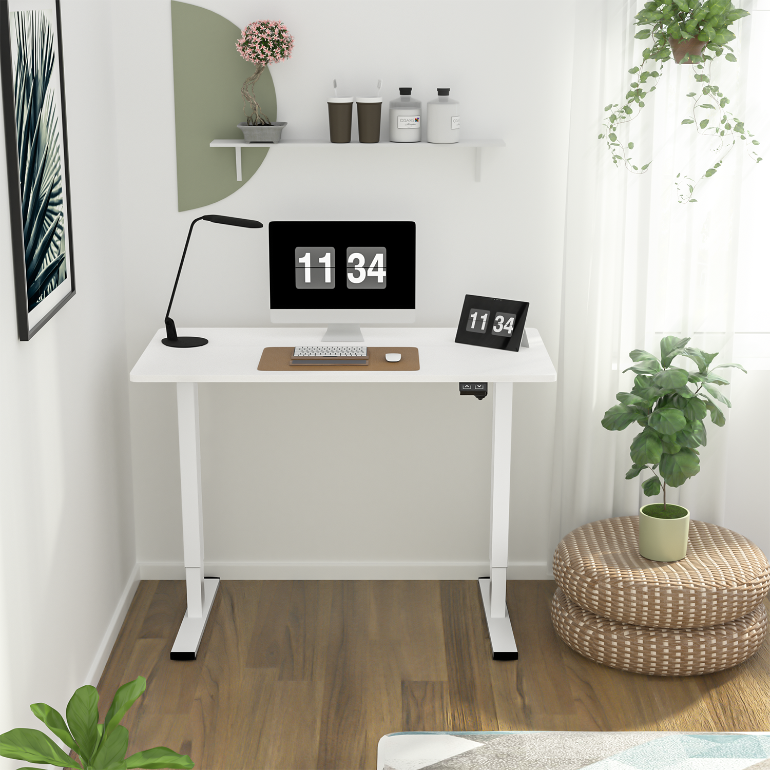 Homall 47/55 inches Standing Desk with Splice Board, Home Office Workstation Stand up Desk