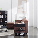 Homall Side Table with Power Outlets & USB Ports, End Tables with Narrow Flip Top