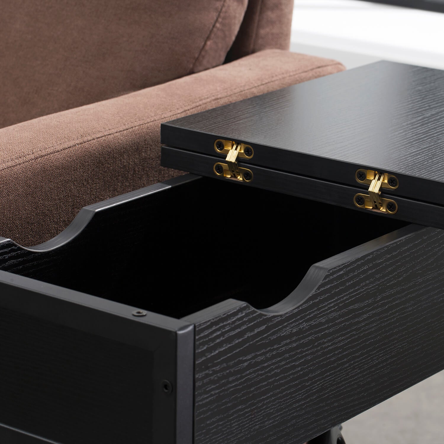 Homall Side Table with Power Outlets & USB Ports, End Tables with Narrow Flip Top