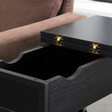 Homall Side Table with Power Outlets & USB Ports, End Tables with Narrow Flip Top