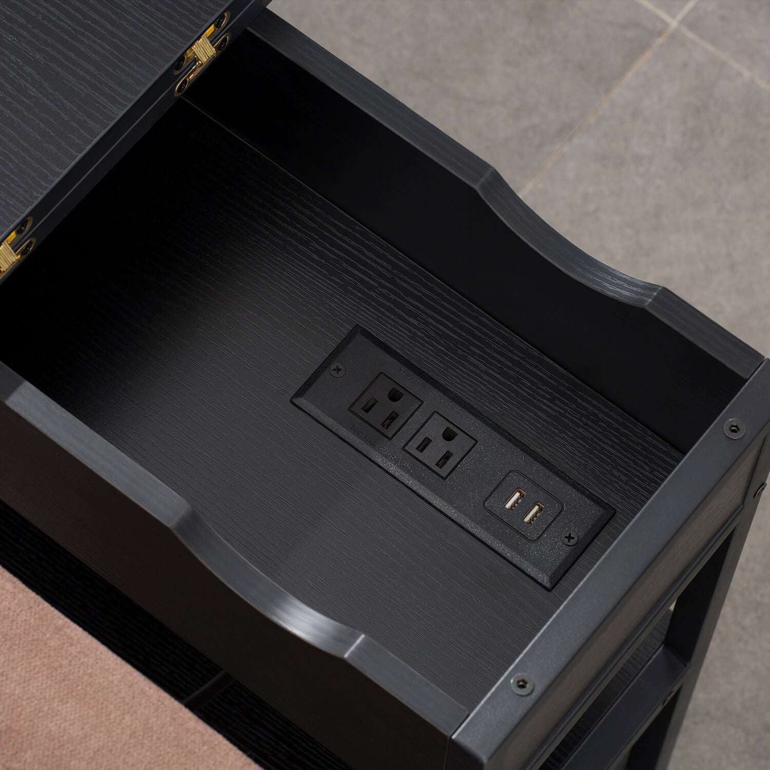 Homall Side Table with Power Outlets & USB Ports, End Tables with Narrow Flip Top