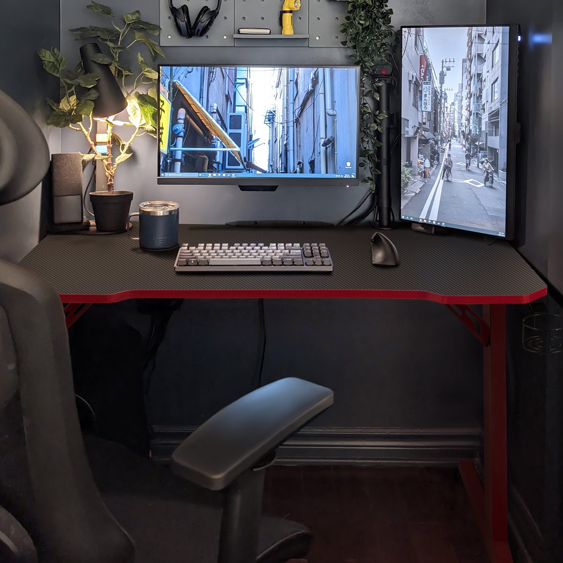 Homall Gaming Desk 44” Gaming Table Z Shape Gamer WorkStation