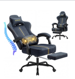 Homall RGB Gaming Chair Massage Reclining Racing Chair with APP & Remote Control, Audio Sync LED, Footrest & Headrest