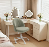Homall Home Office Chair Adjustable Vanity Chairs Mid Back Rolling Task Chairs for Bedroom, Living Room or Study