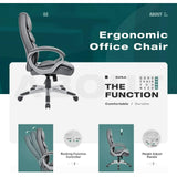 Homall High Back Faux Leather Executive Office Desk Chair with Lumbar Support