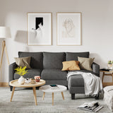 HOMALL Convertible Sectional Sofa Couch, L-Shaped Couch with Reversible Chaise, Modern Linen Fabric Couches for Living Room, Apartment and Small Space