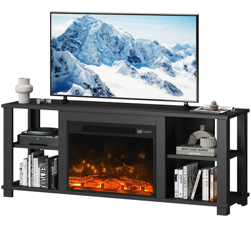 Homall Fireplace TV Stand for TVs up to 65" with Extra large compartment storage Multimedia Entertainment Control Center for Living Room