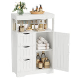 Homall Wood Bathroom Floor Cabinet with 3 Drawers and 1 Cupboard Free Standing Storage Organizer Hallway Entryway Cabinet for Living Room Kitchen