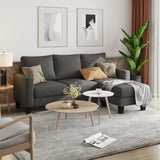 HOMALL Convertible Sectional Sofa Couch, L-Shaped Couch with Reversible Chaise, Modern Linen Fabric Couches for Living Room, Apartment and Small Space
