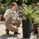 Homall 25" Tall Plastic Planter Set of 2 with Inside Pots, Drainages, for Outdoor and Indoor