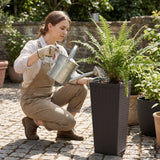 Homall 25" Tall Plastic Planter Set of 2 with Inside Pots, Drainages, for Outdoor and Indoor