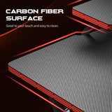 Homall Gaming Desk PC Computer Table Racing Style Home Office Desk Z Shaped Carbon Fiber Desktop Gamer Workstation with Monitor Stand Cup Holder and Headphone Hook