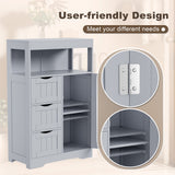 Homall Wood Bathroom Floor Cabinet with 3 Drawers and 1 Cupboard Free Standing Storage Organizer Hallway Entryway Cabinet for Living Room Kitchen
