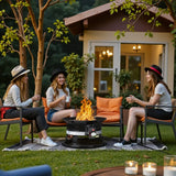 Homall 19-Inch Portable Propane Fire Pit for Outside, Smokeless Gas Fire Bowl with Auto-Ignition, Diameter Lid & Carry Kit, for Patio,, Black