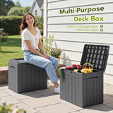 Homall 31 Gallon Outdoor Deck Box In Resin with Seat, Black
