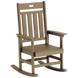 Homall Oversized HDPE Outdoor Rocking Chair, All-Weather Patio Rocker with Wide Armrests, Heavy-Duty 300LBS Outdoor Rocker Chair for Porch, Lawn & Backyard, Black