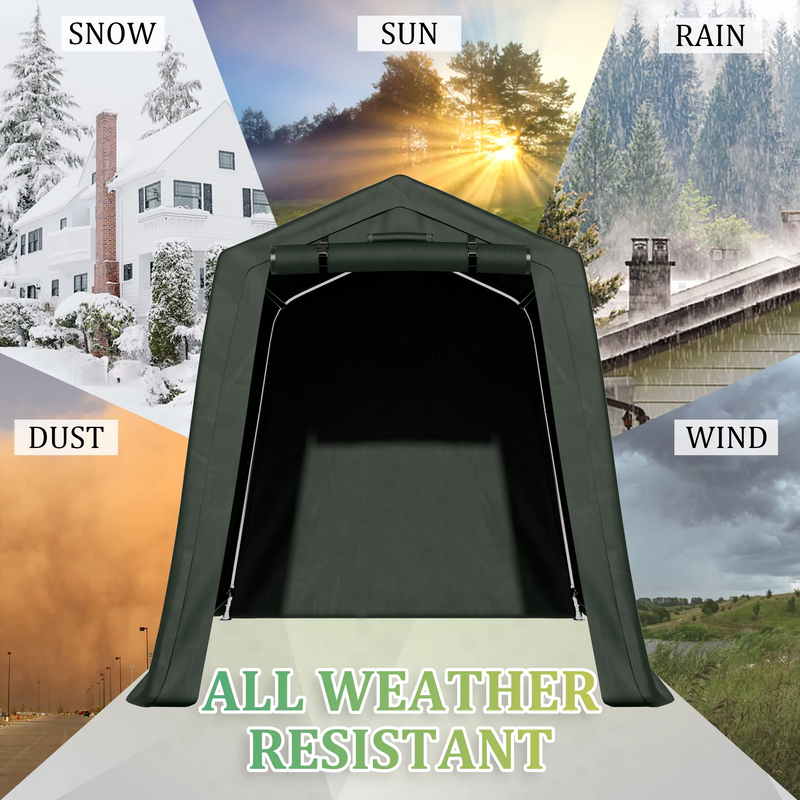 Homall Storage Tent Outdoor Portable Shelter Shed for Motorcycle, Waterproof and UV Resistant, Anti-Snow Carport with Rolled up Zipper Doors and Vents