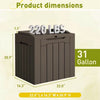 Homall 31 Gallon Outdoor Deck Box In Resin with Seat