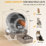 Homall Self-Cleaning Cat Litter Box with App Control and Safety Protection, WiFi, Automatic, and Waste Bags