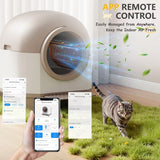 Homall Self-Cleaning Cat Litter Box with App Control and Safety Protection, WiFi, Automatic, and Waste Bags