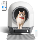 Homall Self-Cleaning Cat Litter Box with App Control and Safety Protection, WiFi, Automatic, and Waste Bags