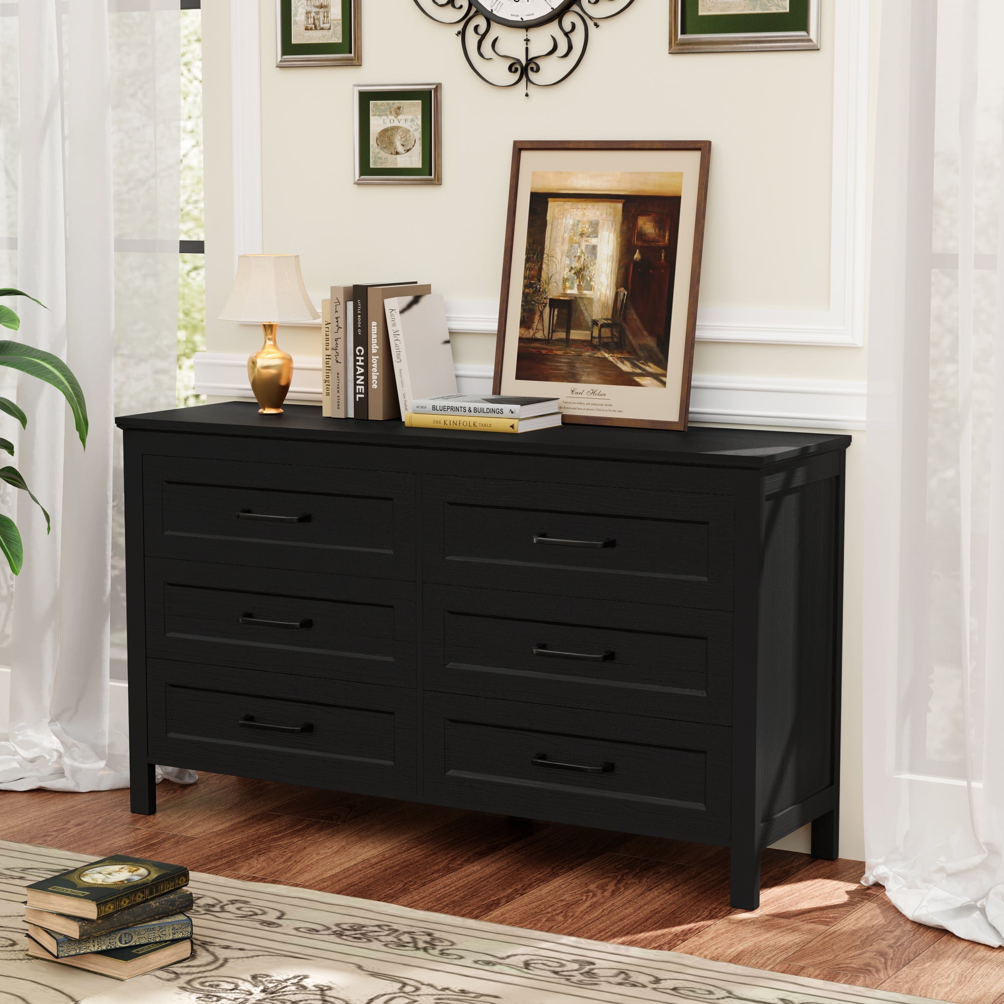 Homall 6-Drawer Wood Dresser for Bedroom, Large Storage Cabinet with A homalldirect Homall 6-Drawer Wood Dresser for Bedroom, Large Storage Cabinet with A homalldirect