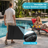 Homall 3 Pieces Patio Chaise Lounge Chair Sets Outdoor Beach Pool PE Rattan Reclining Chair with Folding Table and Cushion
