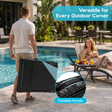 Homall 3 Pieces Patio Chaise Lounge Chair Sets Outdoor Beach Pool PE Rattan Reclining Chair with Folding Table and Cushion