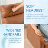 Homall Recliner Chair Padded Seat Pu Leather for Living Room Single Sofa Recliner Modern Recliner Seat Club Chair Home Theater Seating